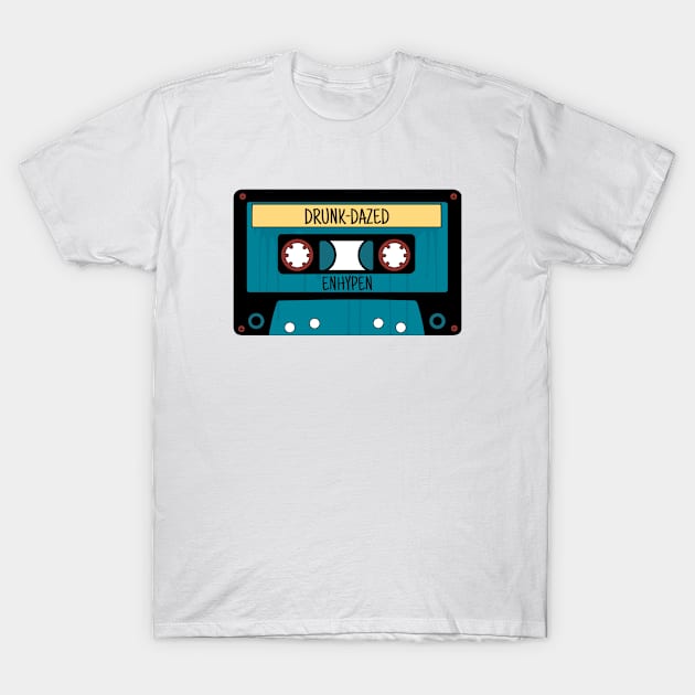 ENHYPEN Drunk-Dazed Cassette Tape T-Shirt by Orchyd